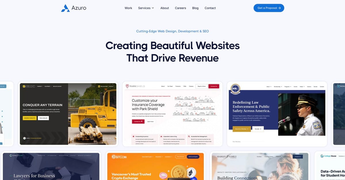 Azuro Digital Website Screenshot