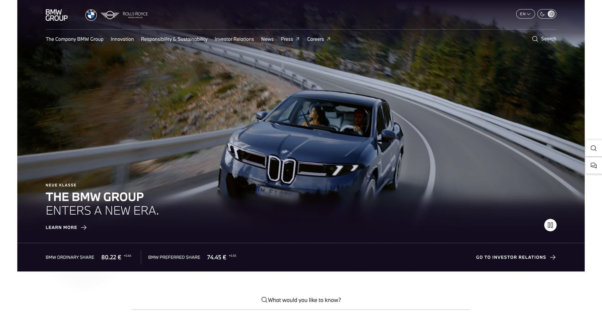 BMW Website Example