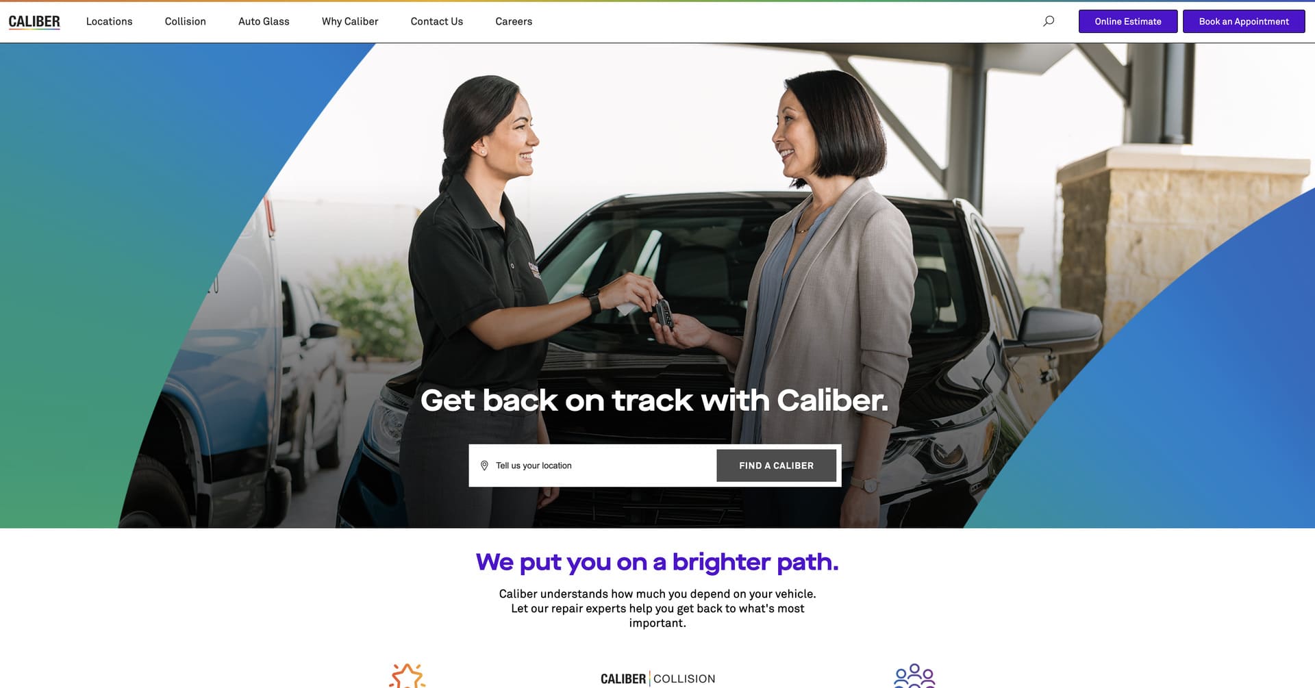 Caliber Collision Website