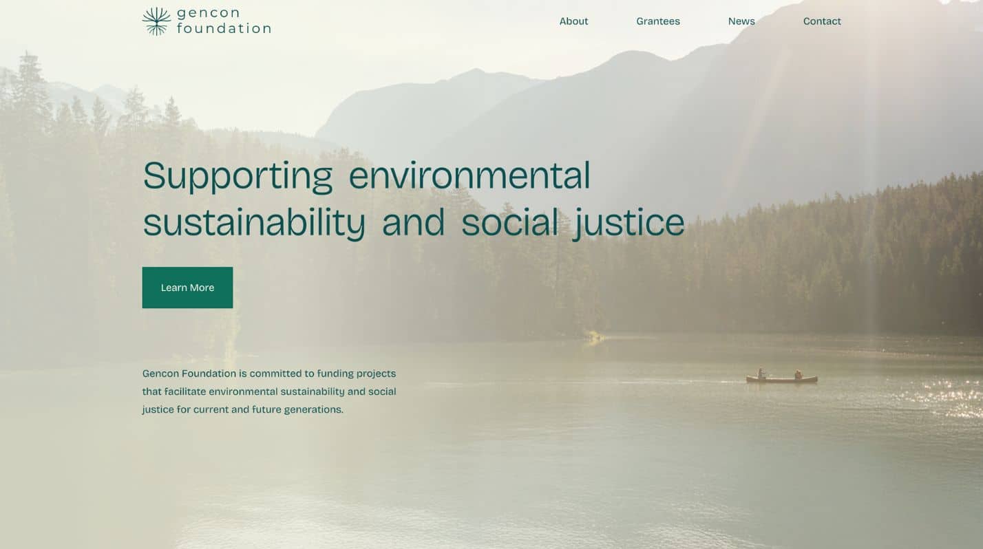 Gencon Foundation Website Screenshot