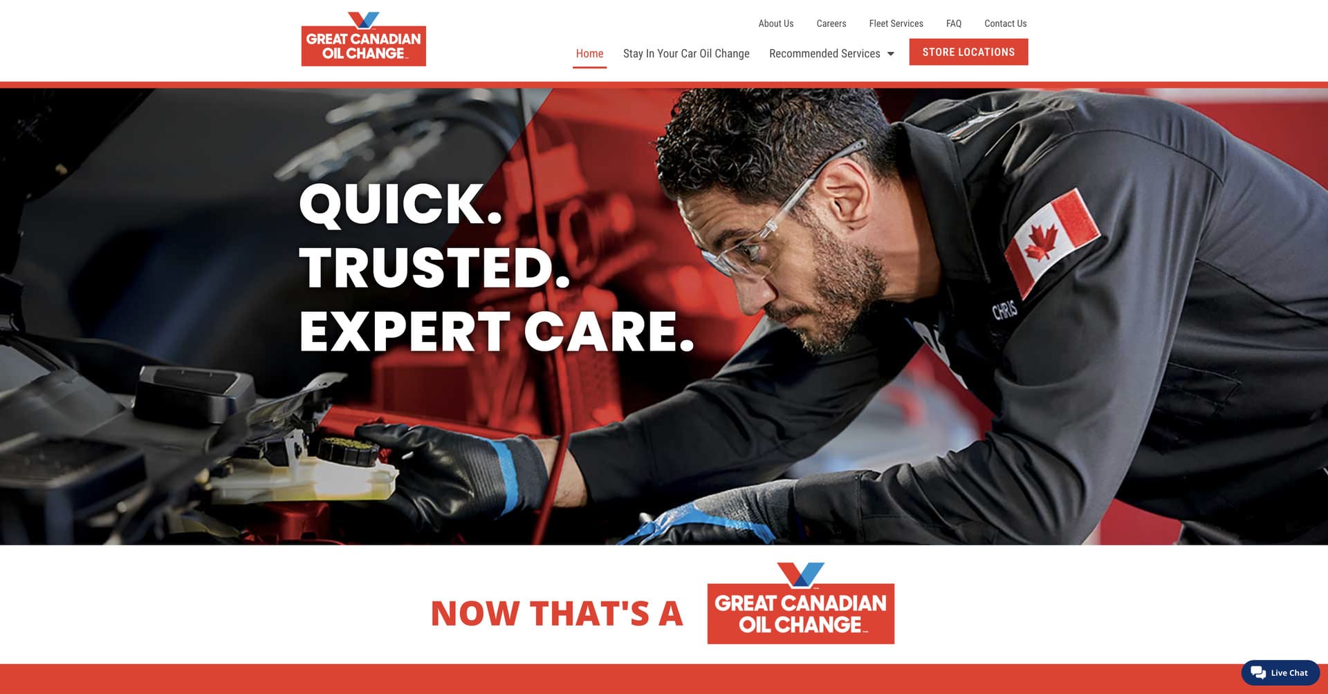Great Canadian Oil Change Website