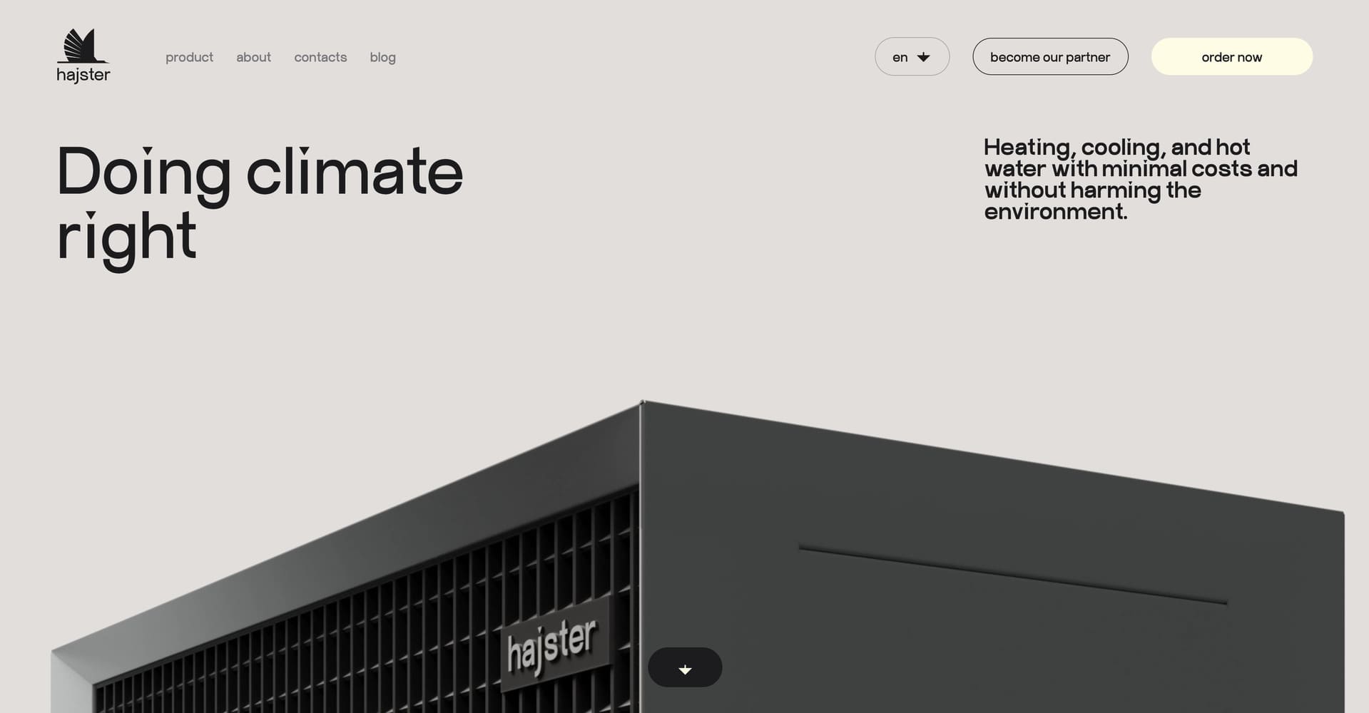 Hajster Website Example