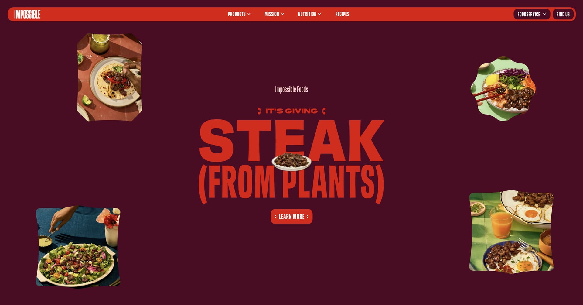 Impossible Foods Website