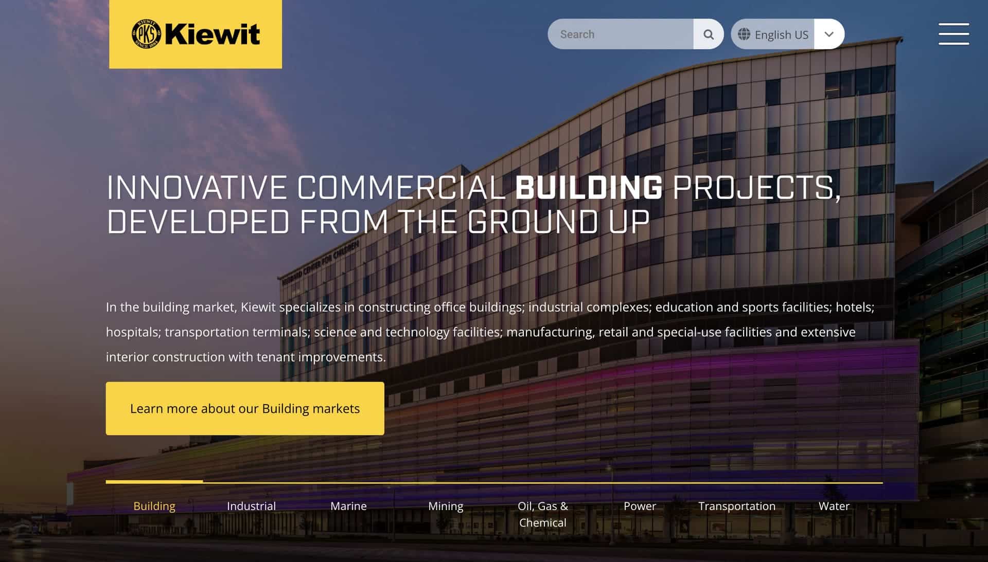 Kiewit Website