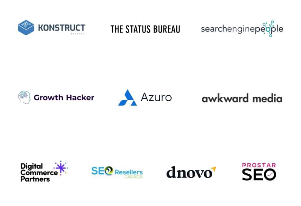 Logos of the 10 best SEO & GEO agencies in Canada