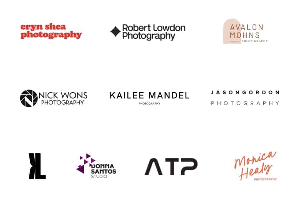 Logos of the 10 best commercial photographers in Toronto