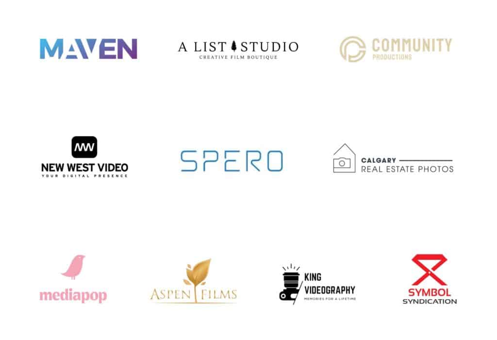 Logos of the 10 best video production companies in Calgary