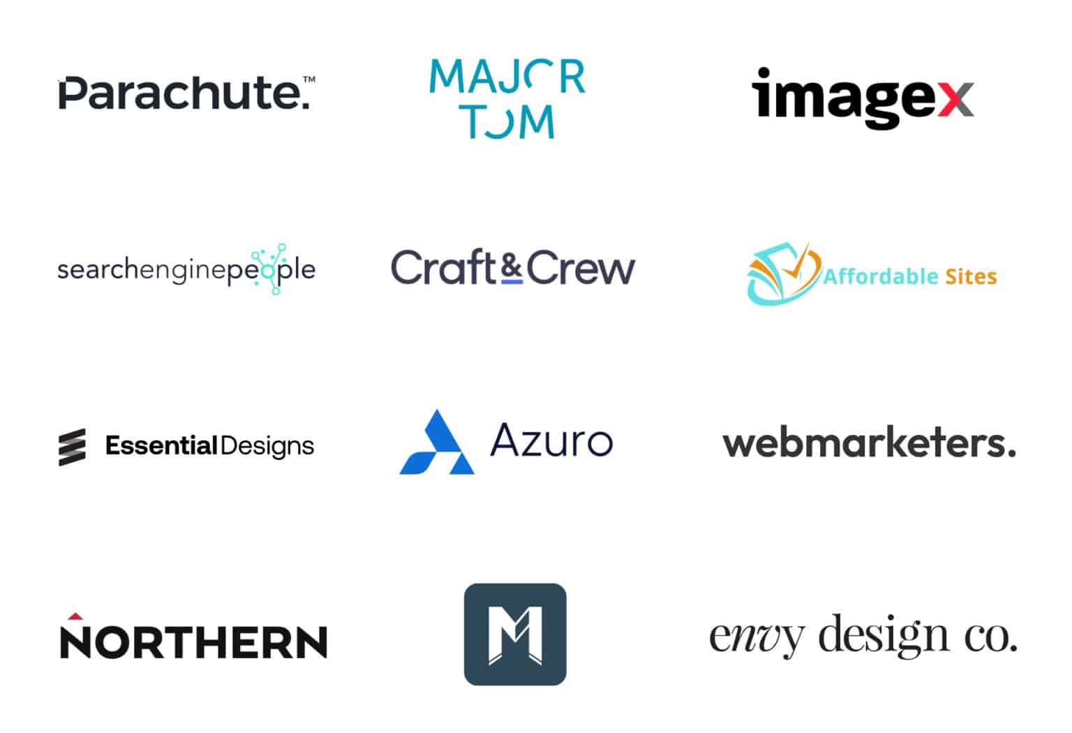 Logos of the 12 best web development agencies in Canada