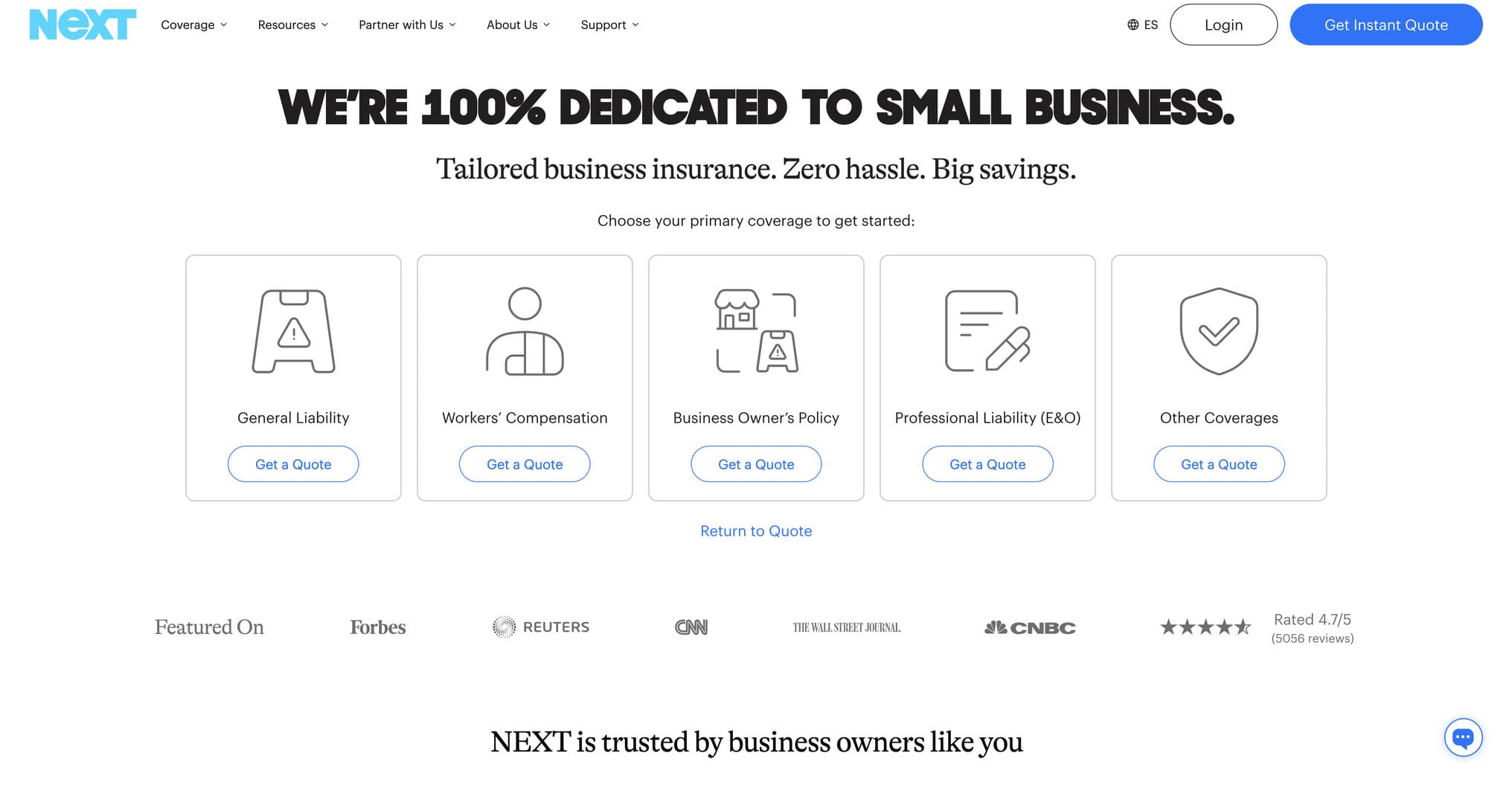 Next Insurance Website