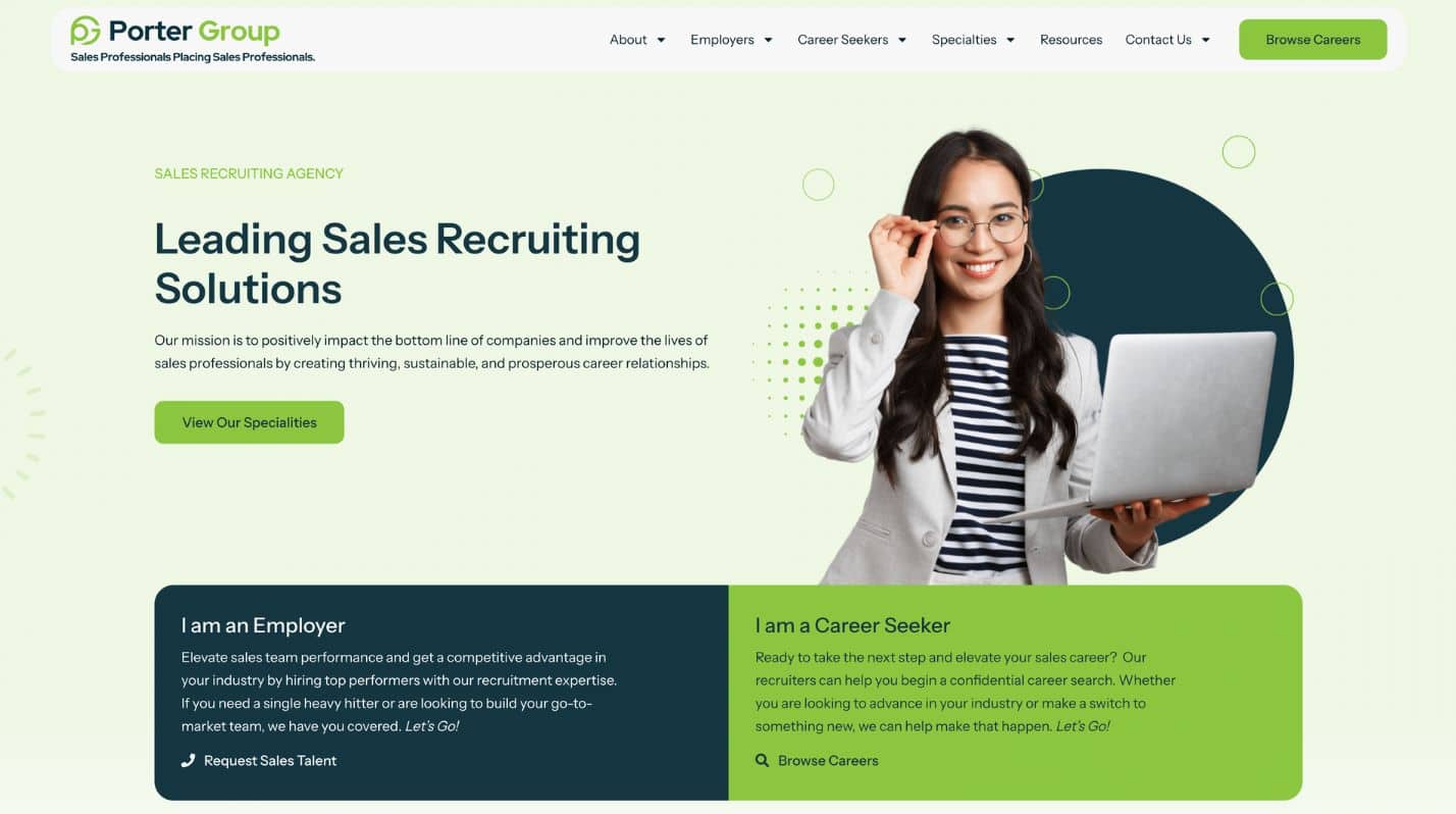 Porter Group Website Screenshot