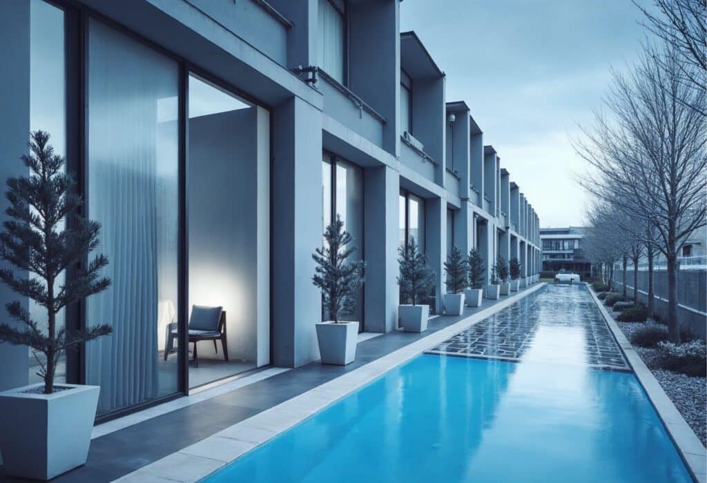 Row of townhouses