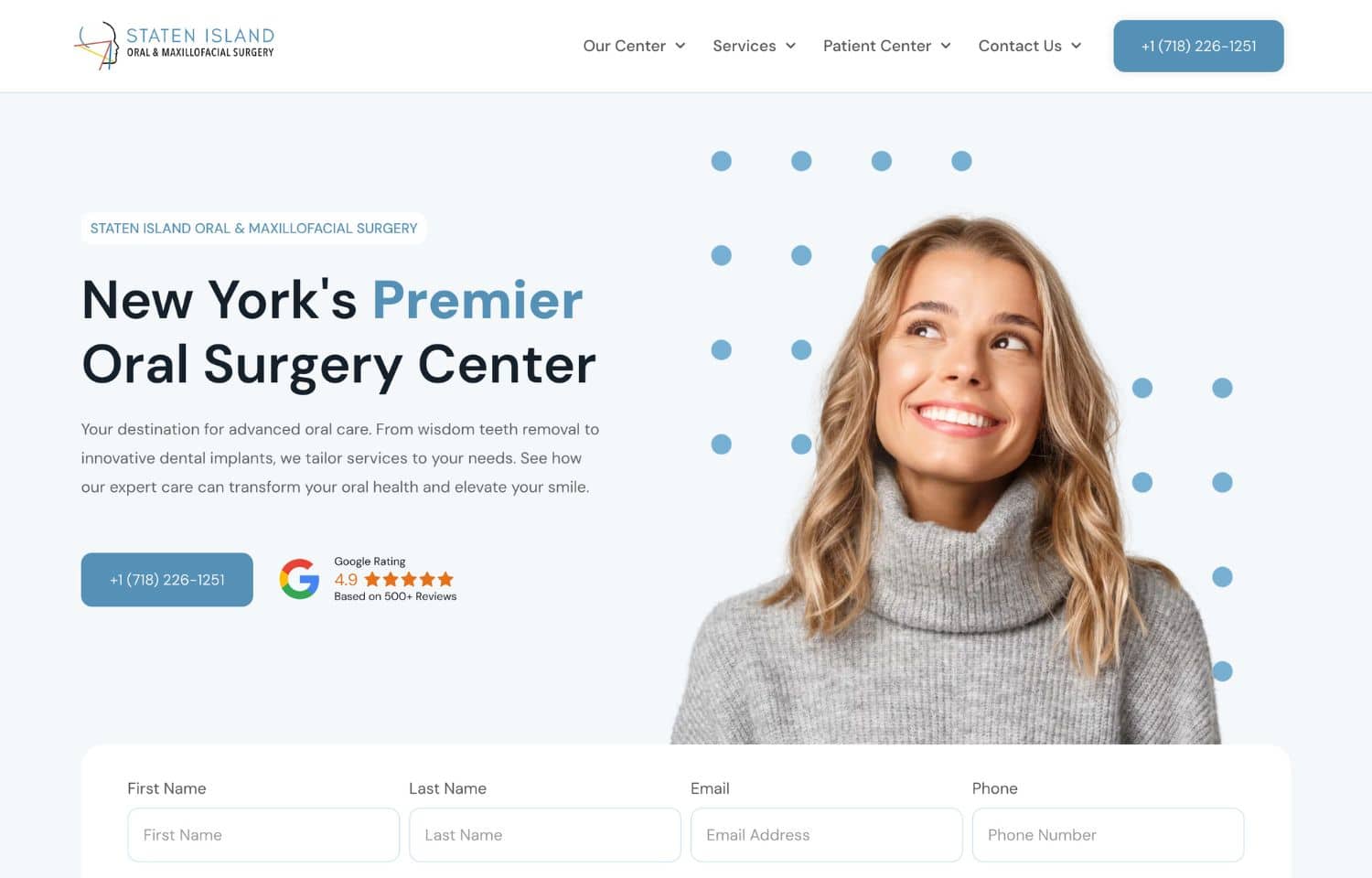 SIOMS Hero Section Screenshot