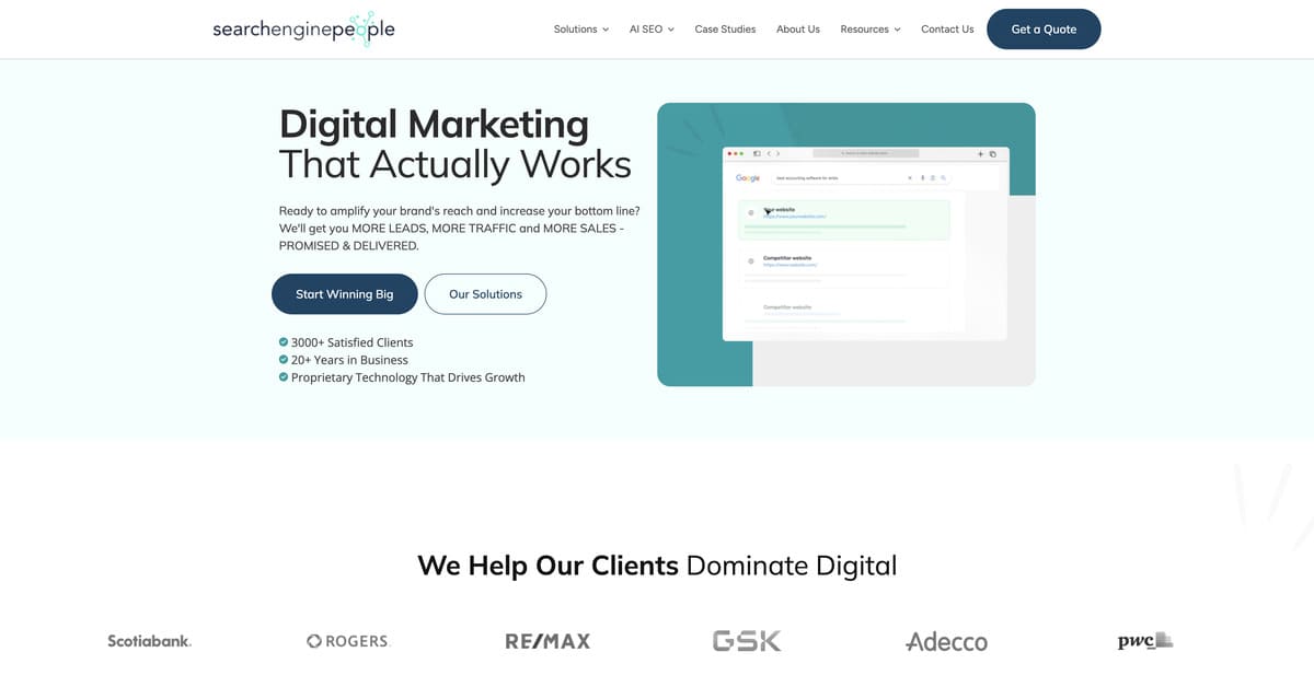 Search Engine People Website