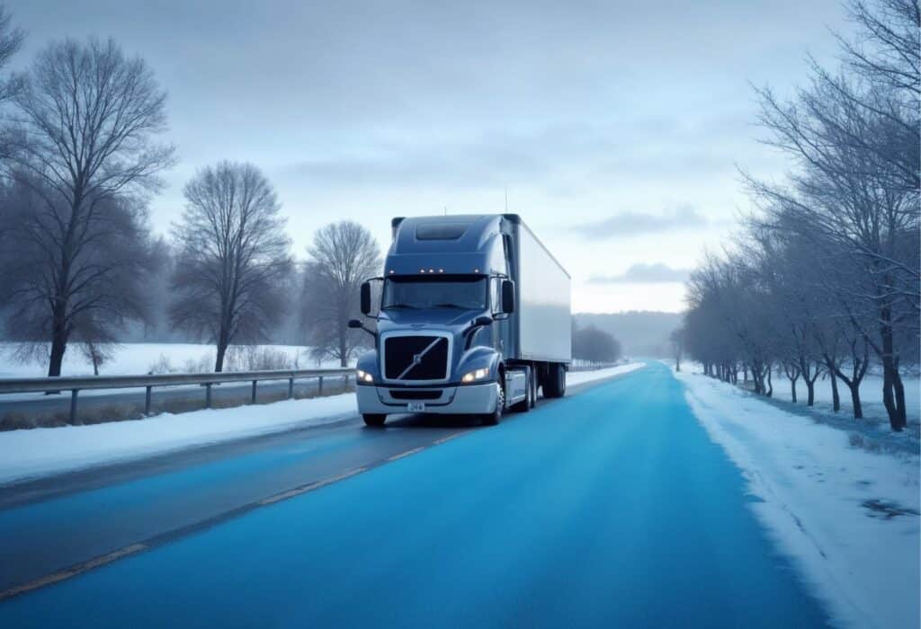 Semi truck on highway