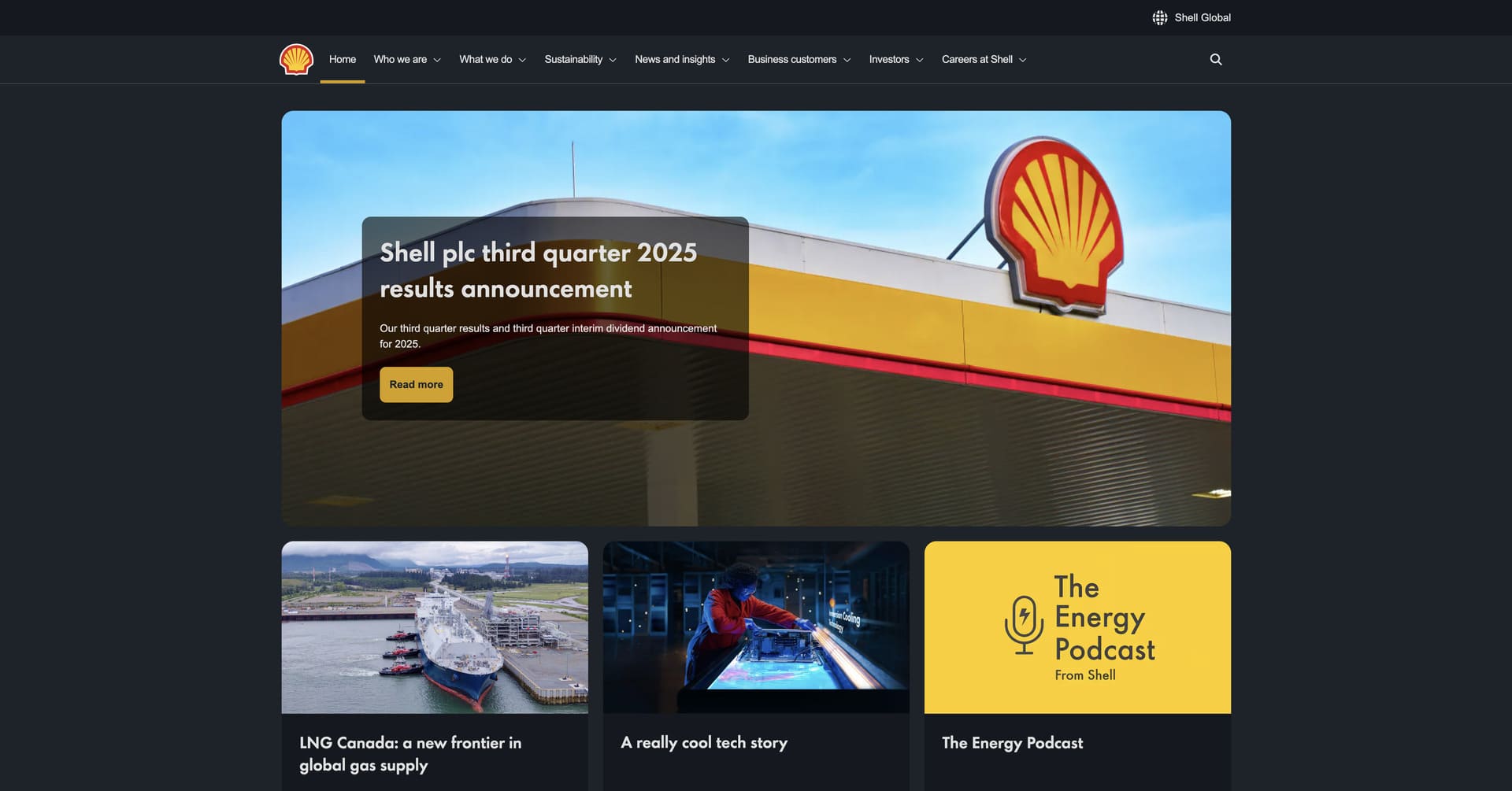 Shell Website