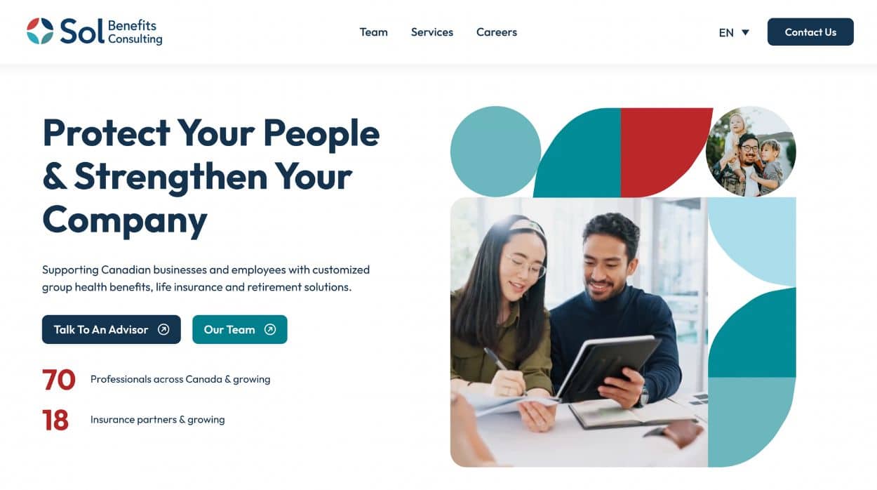 Sol Benefits Consulting Website Screenshot