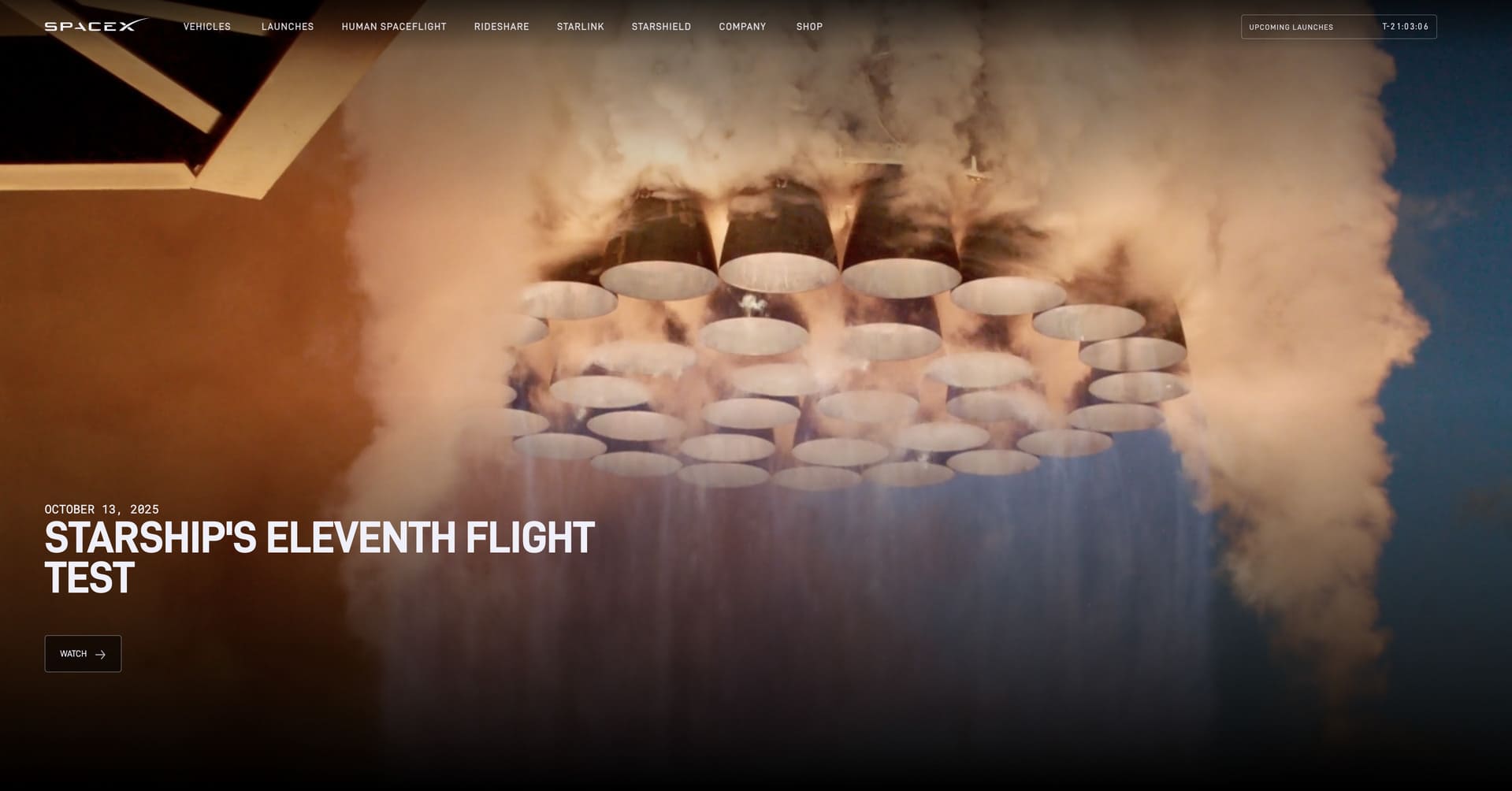 SpaceX Website Example