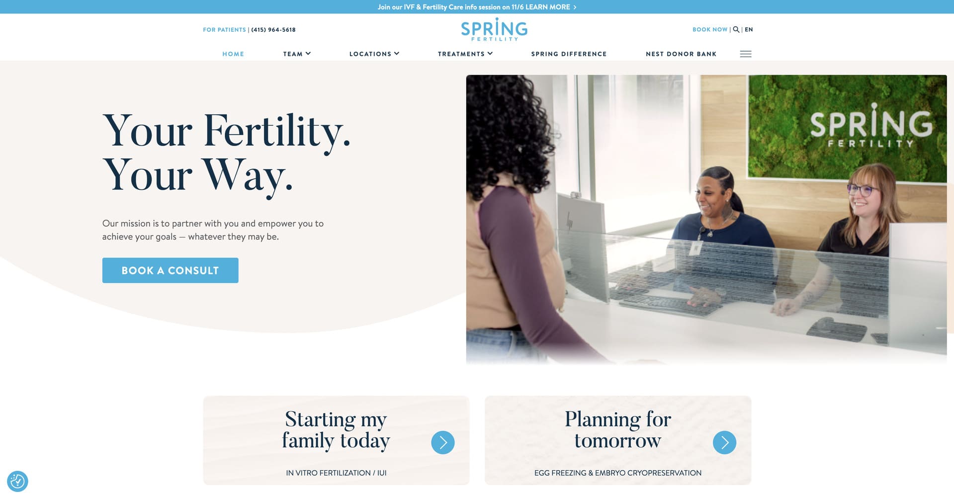 Spring Fertility Website