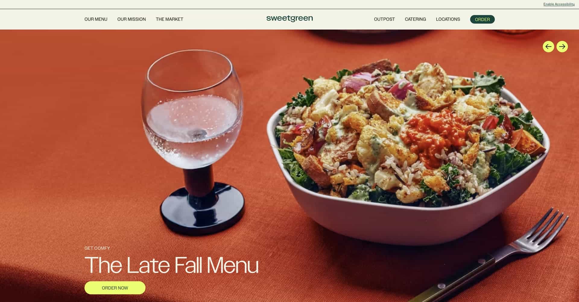 Sweetgreen Website