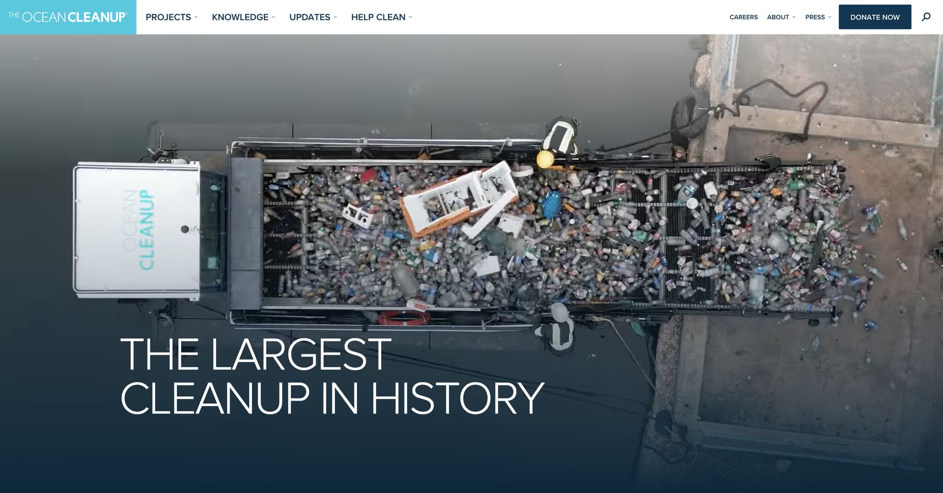 The Ocean Cleanup Website