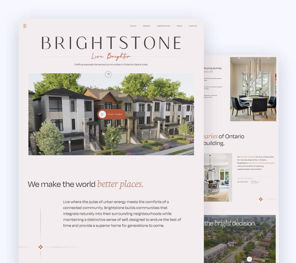 Brightstone Website Mockup