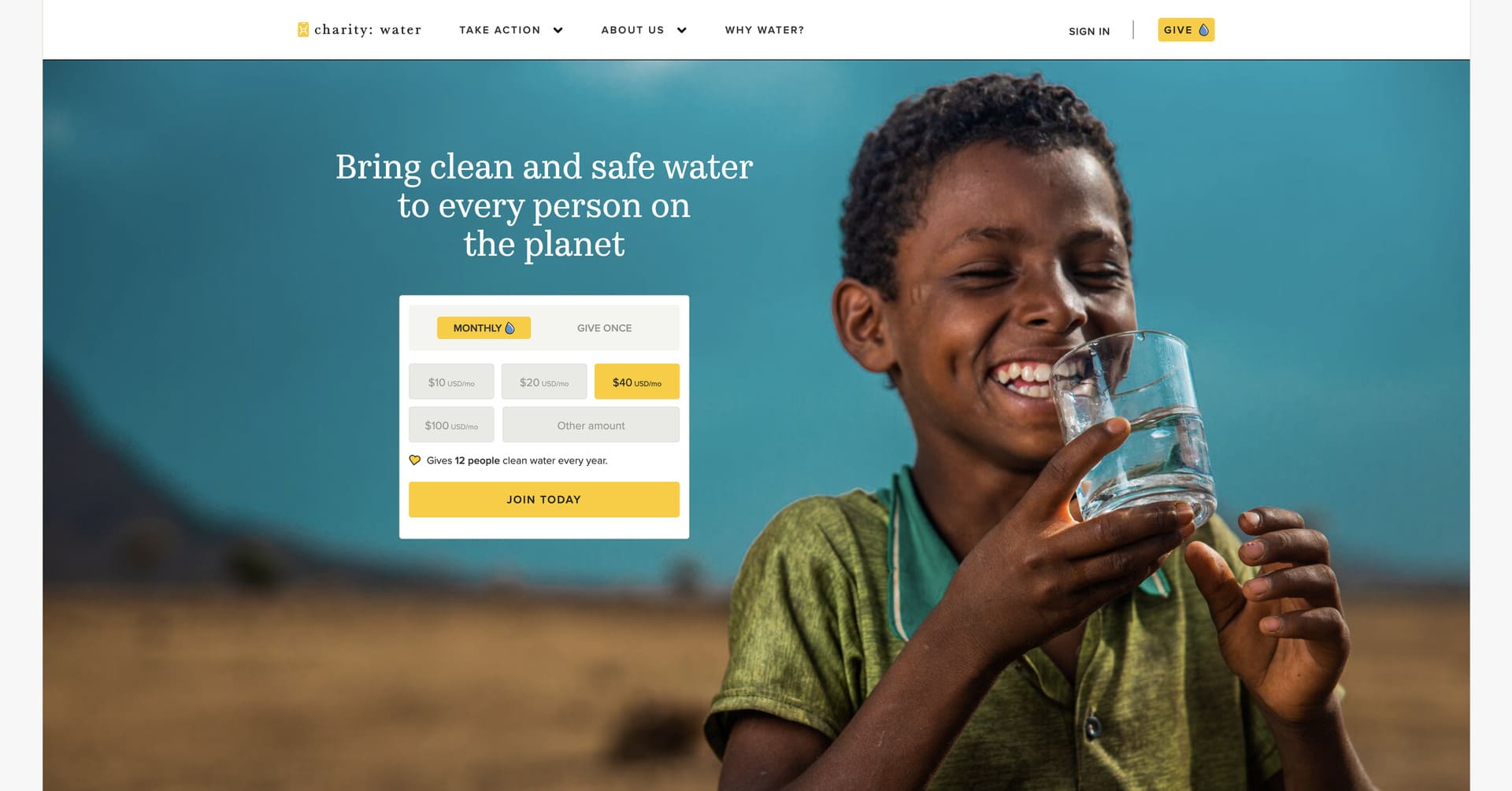 charity: water Website