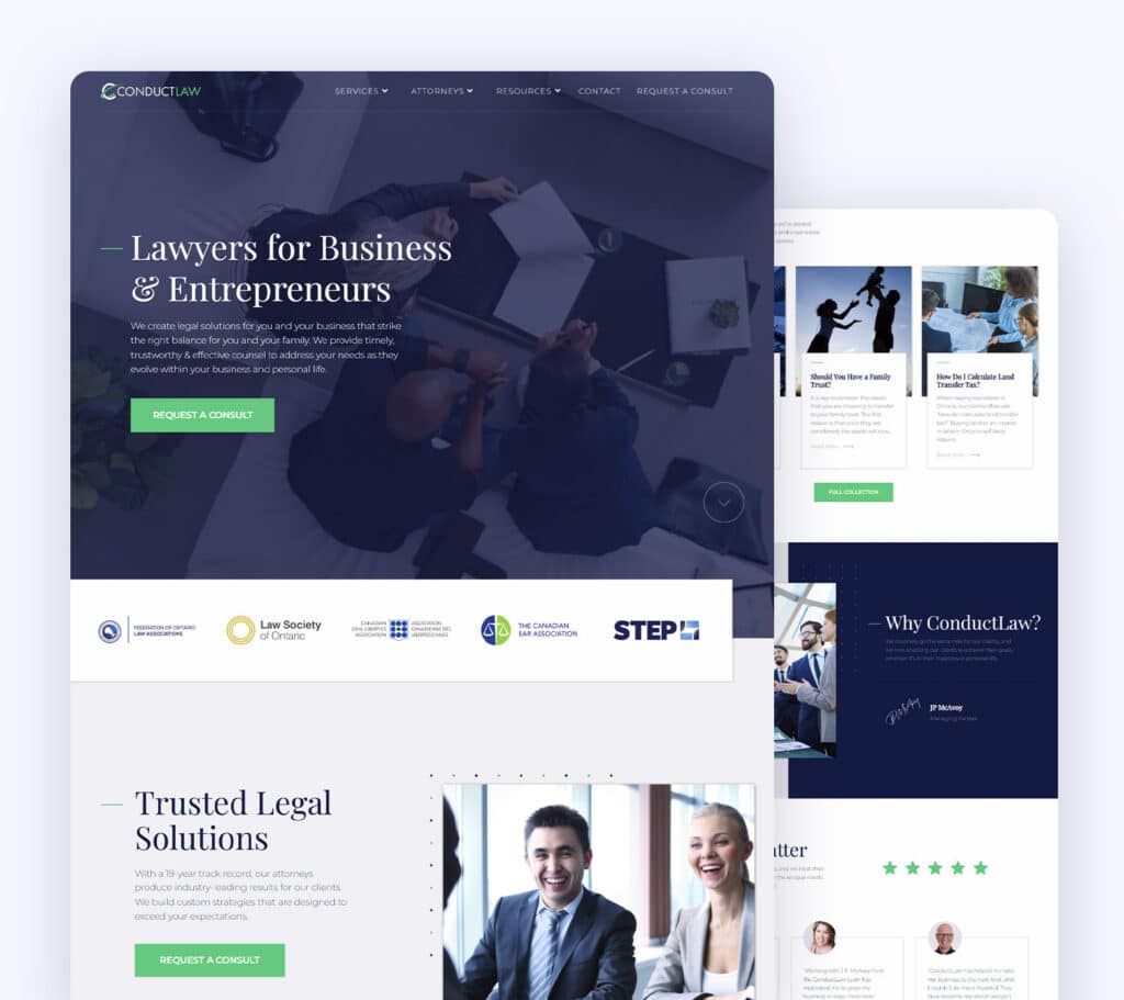 Conduct Law Website Screenshot