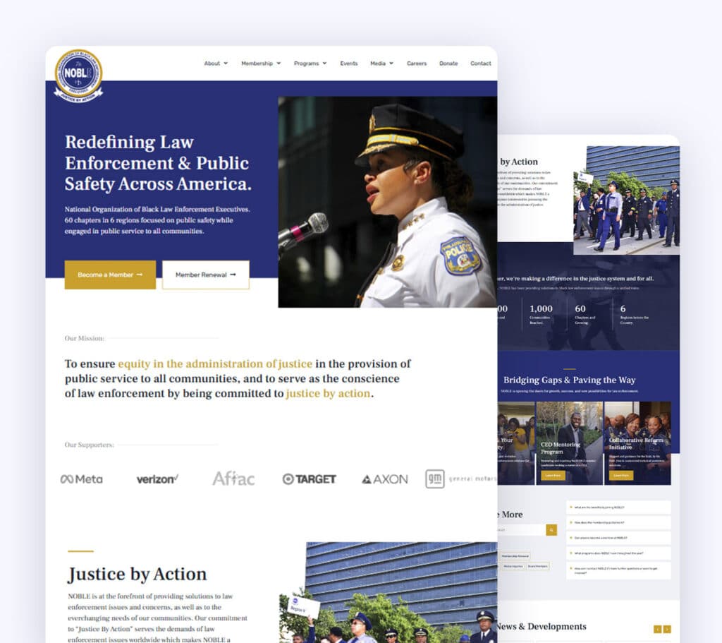 NOBLE Website Screenshot