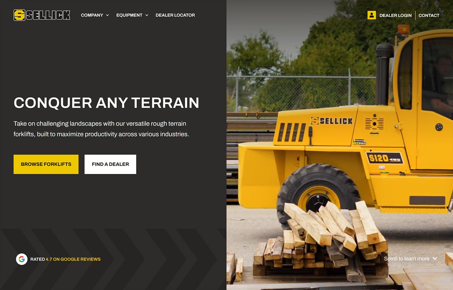 Sellick Equipment Website Screenshot