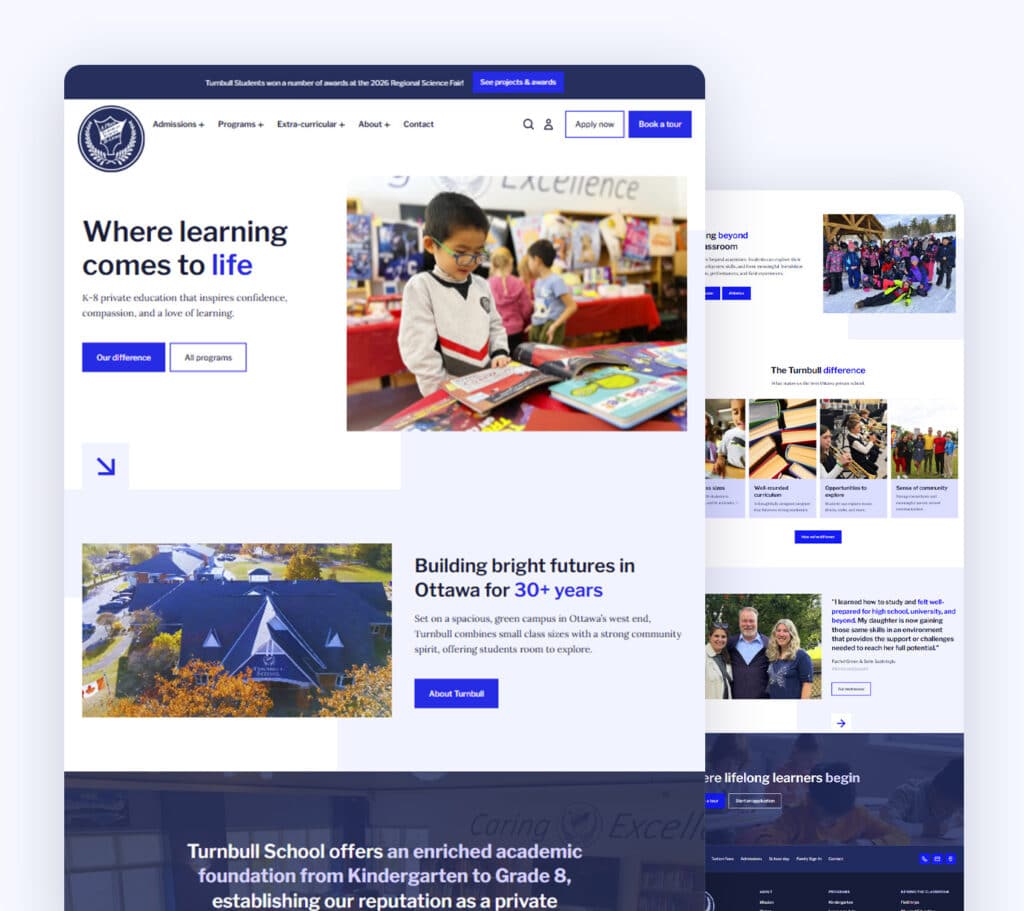 Turnbull Website Mockup
